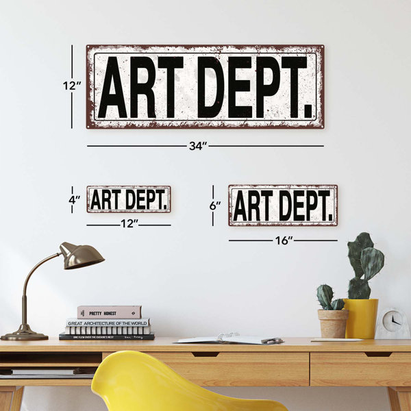 Indoor Art Dept. Metal Sign, Wall Art For Music Theme, Art Themed, School  Room, Music Studio, Art Studio